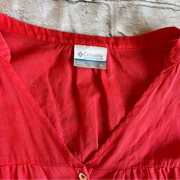 Columbia Pink Summer Button Down Blouse XL
Excellent Condition - Picture 5 of 8